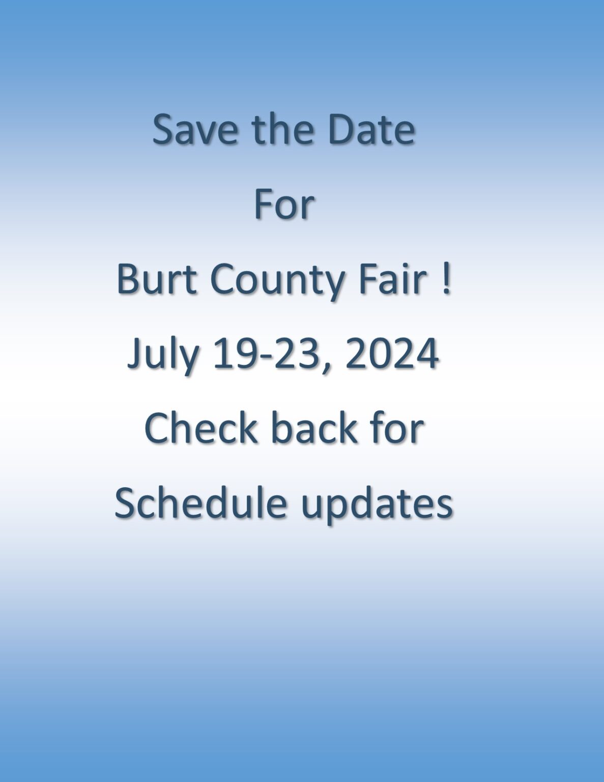 Burt County Fair There's No Time Like Fair Time